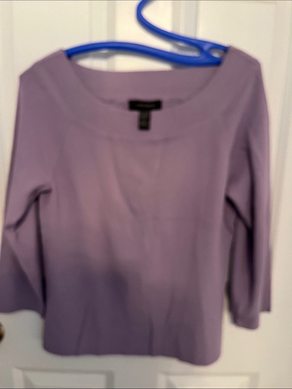 Cable & Gauge Lavender Scoop Neck Long Sleeve Top